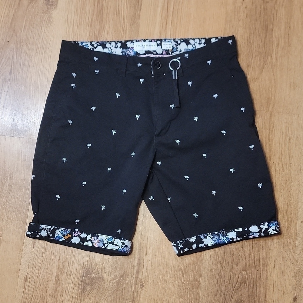 Denim & Flower Vacation Shorts